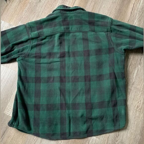 VTG David Taylor Grandpa Plaid Flannel Green Black Size XL - Picture 8 of 9